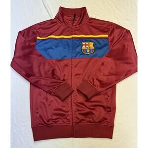 Fc Barcelona Track Jacket Men’s Size Small Full Zip Blue Red Official Product